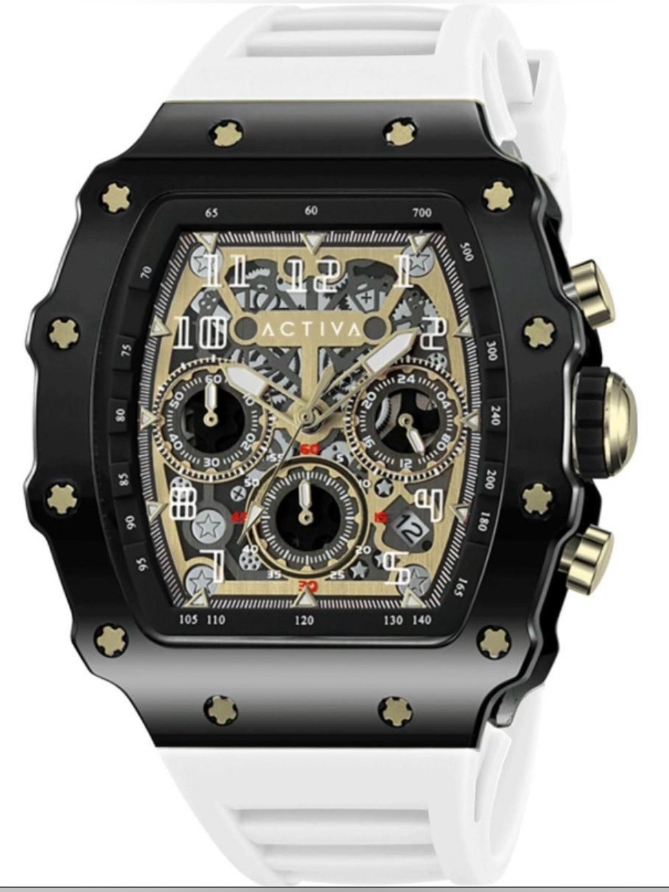 Activa Fury X Invicta Men's Watch W/ Skeleton Dial - 44.3mm, White (Acw2305-029)
